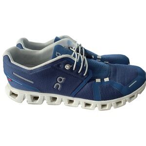 On Cloud Womens Swiss Engineering Denim White Running Shoes Sneakers Size 9.5